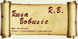 Rusa Bobušić vizit kartica